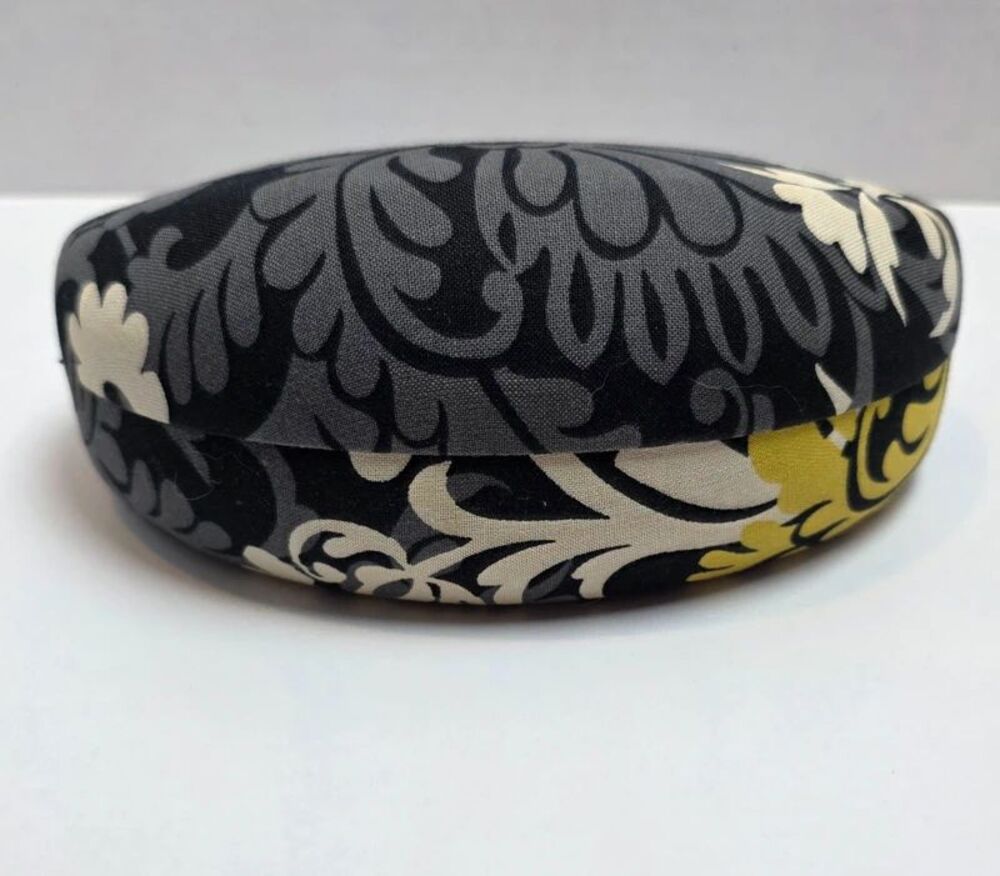 Vera Bradley Hard Clamshell Glasses Case - Retired Baroque Pattern Black Yellow